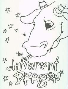 Coloring page for The Different Dragon